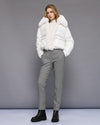 Access fashion 9112 short jacket faux fur detail