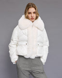 Access fashion 9112 short jacket faux fur detail