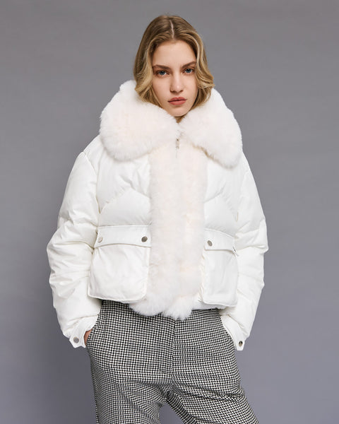 Access fashion 9112 short jacket faux fur detail