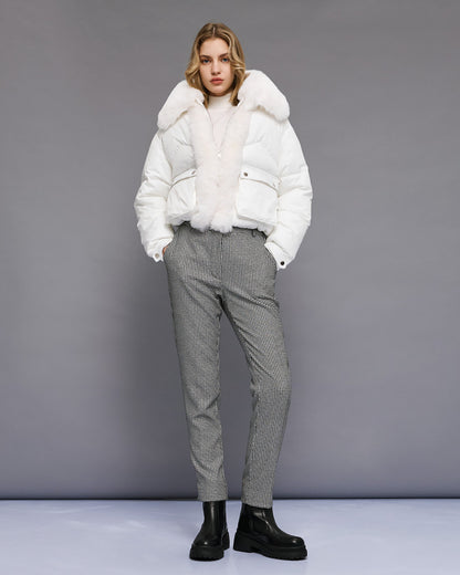 Access fashion 9112 short jacket faux fur detail