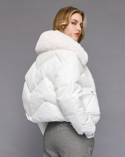 Access fashion 9112 short jacket faux fur detail
