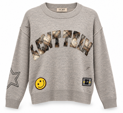 LCMT 623607   sweater  with patches