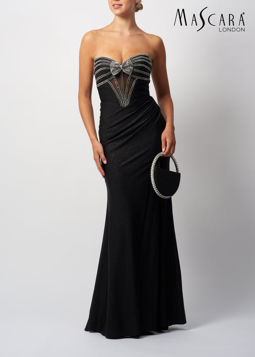 Mascara MC113433 Diamond bow jersey  dress Black
