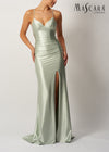 Mascara  MC11515 Tie back satin dress Mint