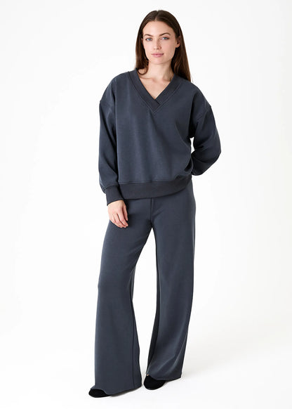 Dreams London AA0512 Luxe Jersey V Neck Sweatshirt