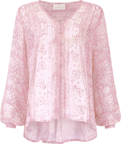 East Heritage luana powder blouse