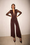 Libby Loves Taylor Jumpsuit - Brown Lace