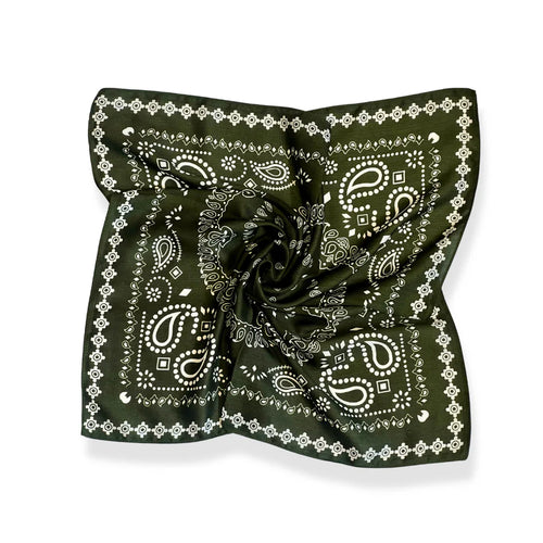 Bandana square neck scarf Olive