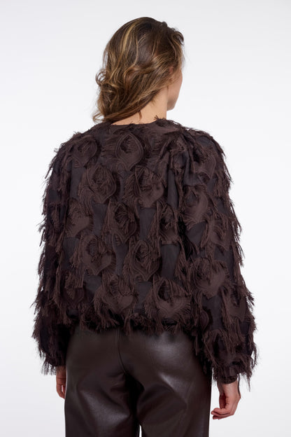 Rino & Pelle  ALM FANCY FABRIC JACKET WITH BALLOON SLEEVES