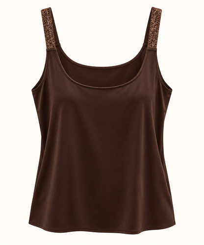 ESQUALO F26 30514 Singlet lurex straps