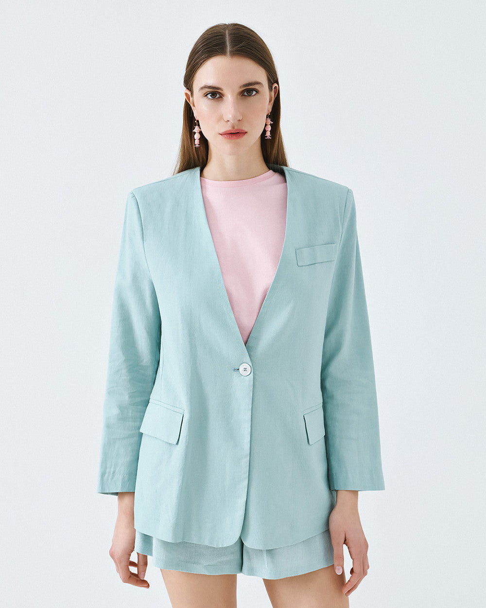 Access fashion 1048 Collarless Blazer MINT