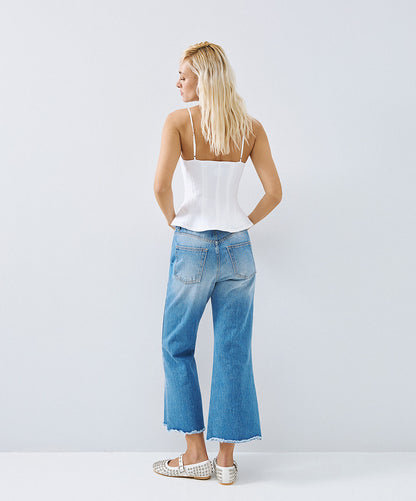 Access fashion 2034 peplum top with ties WHITE