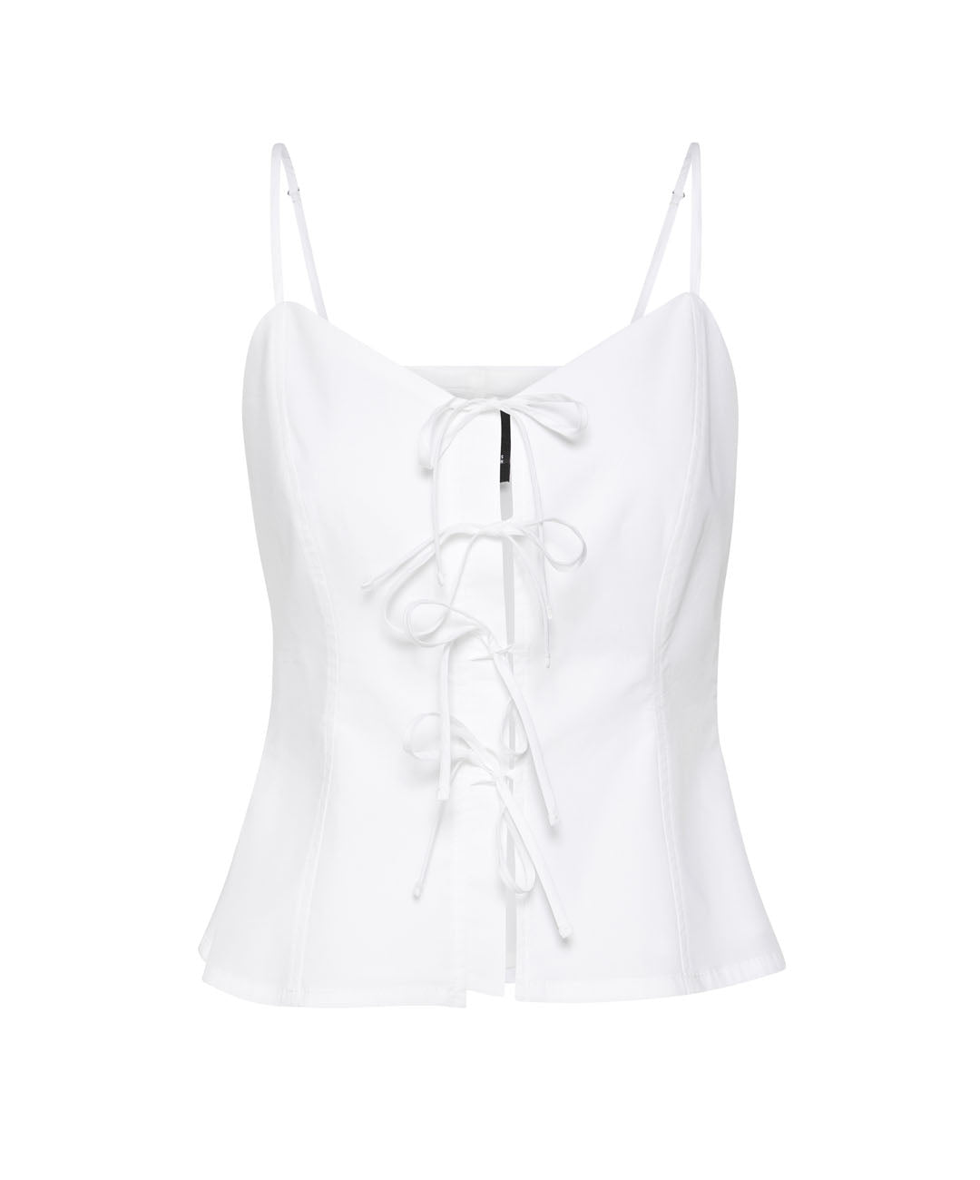 Access fashion 2034 peplum top with ties WHITE