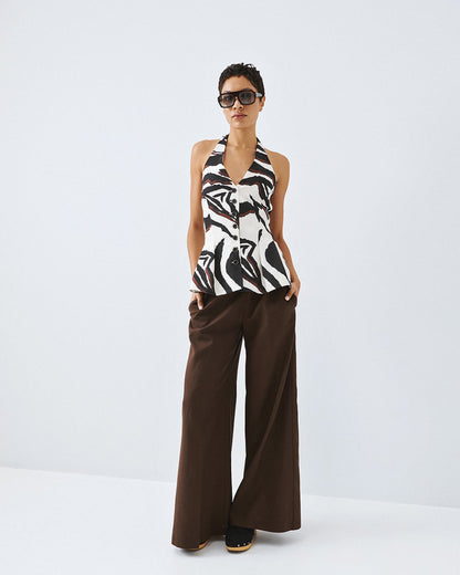 Access Fashion 2050 Printed halter neck