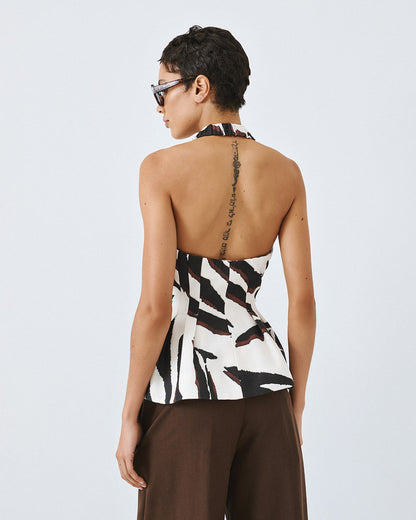 Access Fashion 2050 Printed halter neck