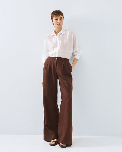 Access fashion 5007 Pleated Pants COFFE