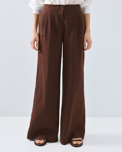Access fashion 5007 Pleated Pants COFFE