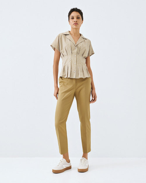 Access fashion 7002 stripe shirt OLIVE