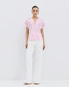 Access fashion stripe shirt PINK