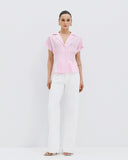 Access fashion stripe shirt PINK
