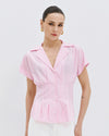 Access fashion stripe shirt PINK