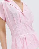Access fashion stripe shirt PINK