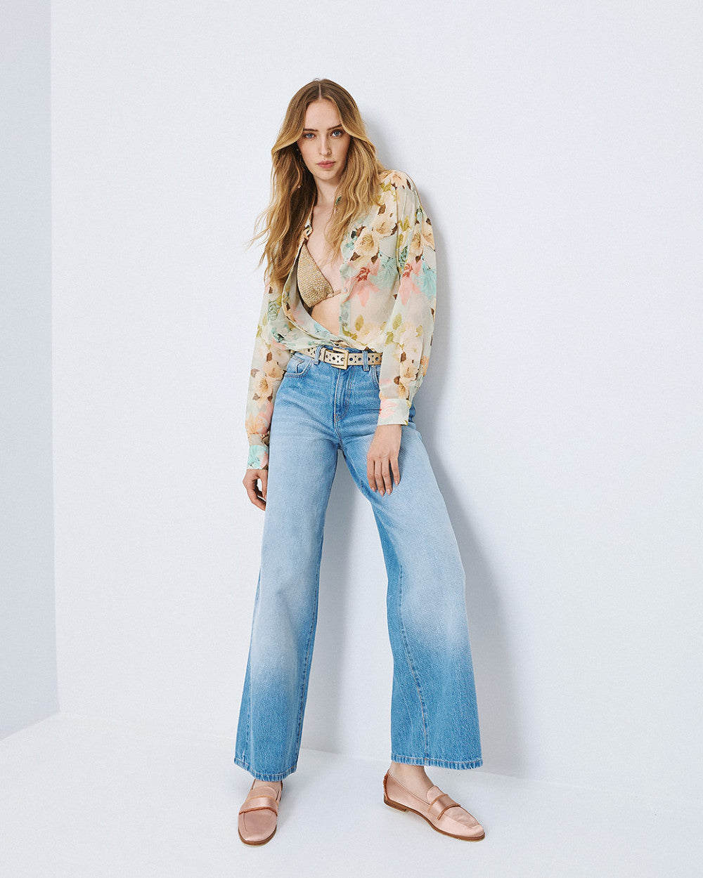 Access fashion 7072 Floral shirt MINT