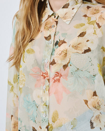 Access fashion 7072 Floral shirt MINT