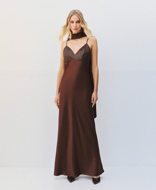 Access fashion 3337  Sequin satin maxi