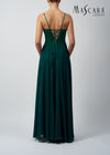 Mascara MC119321 Embelished tie back chiffon  dress Forest