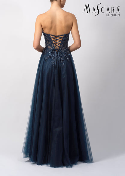 Mascara MC11618 Beaded tulle NAVY