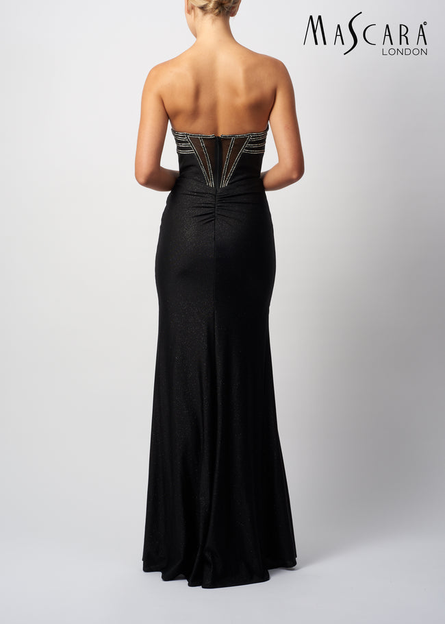 Mascara MC113433 Diamond bow jersey  dress Black