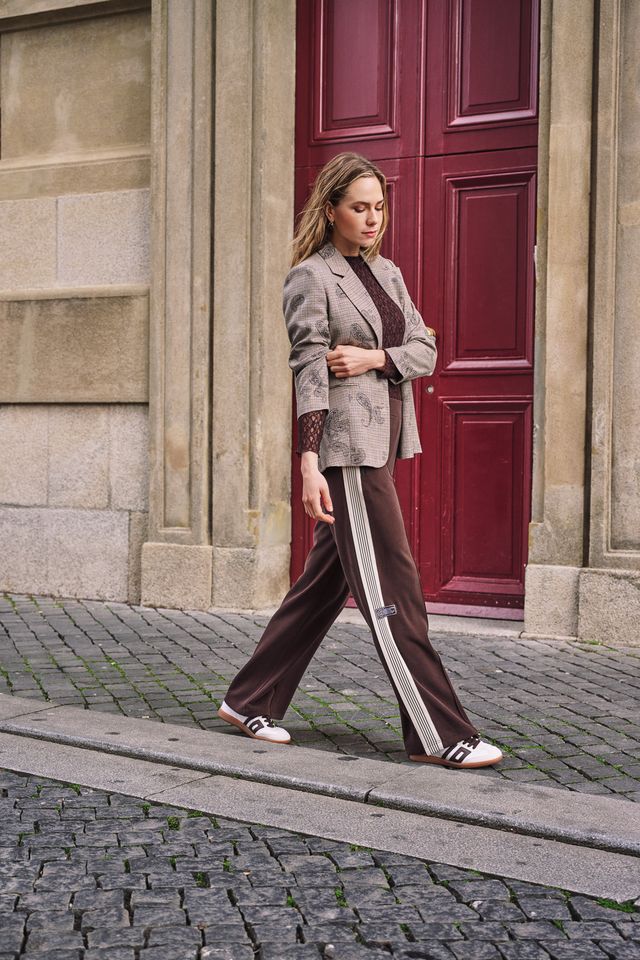 ESQUALO F26 05506 Trousers tape modal. Cacao
