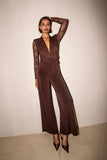 Libby Loves Taylor Jumpsuit - Brown Lace