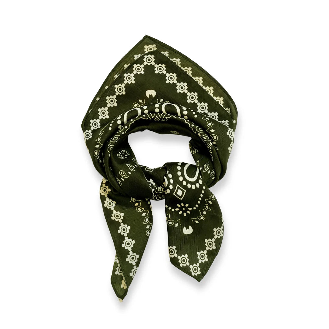 Bandana square neck scarf Olive