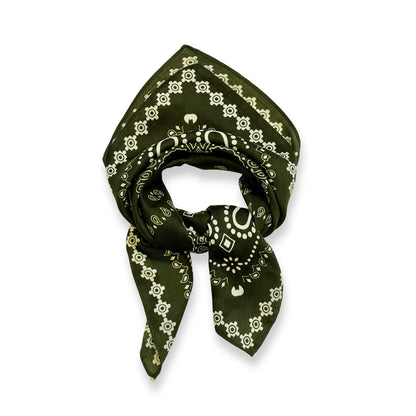 Bandana square neck scarf Olive