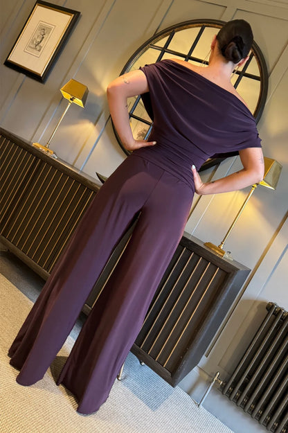 ATOM LABEL carbon jumpsuit BLACKURRANT