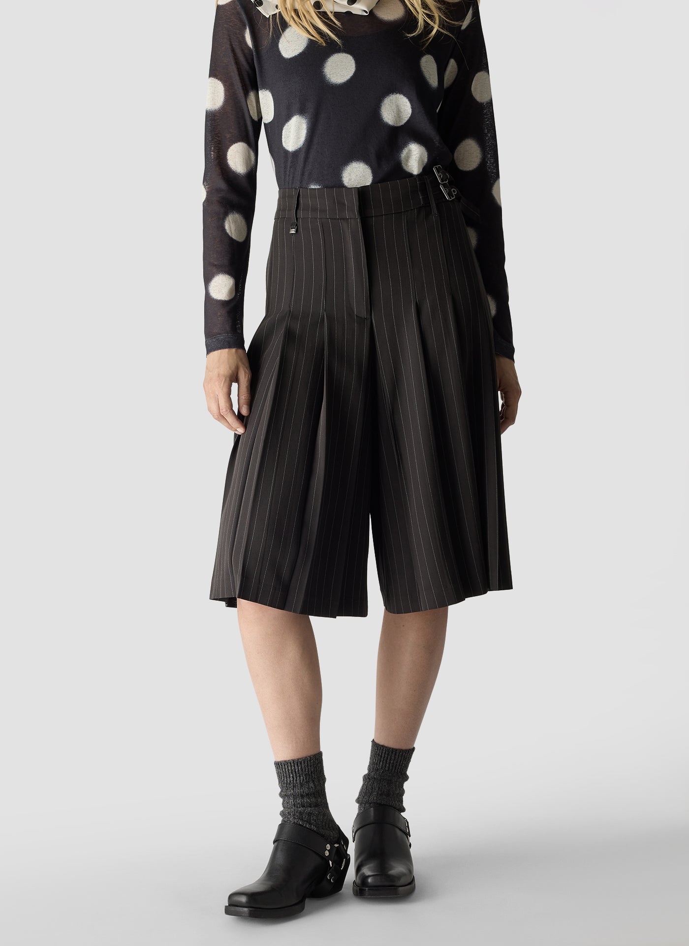 LCMT 613152 Culottes Pinstripe