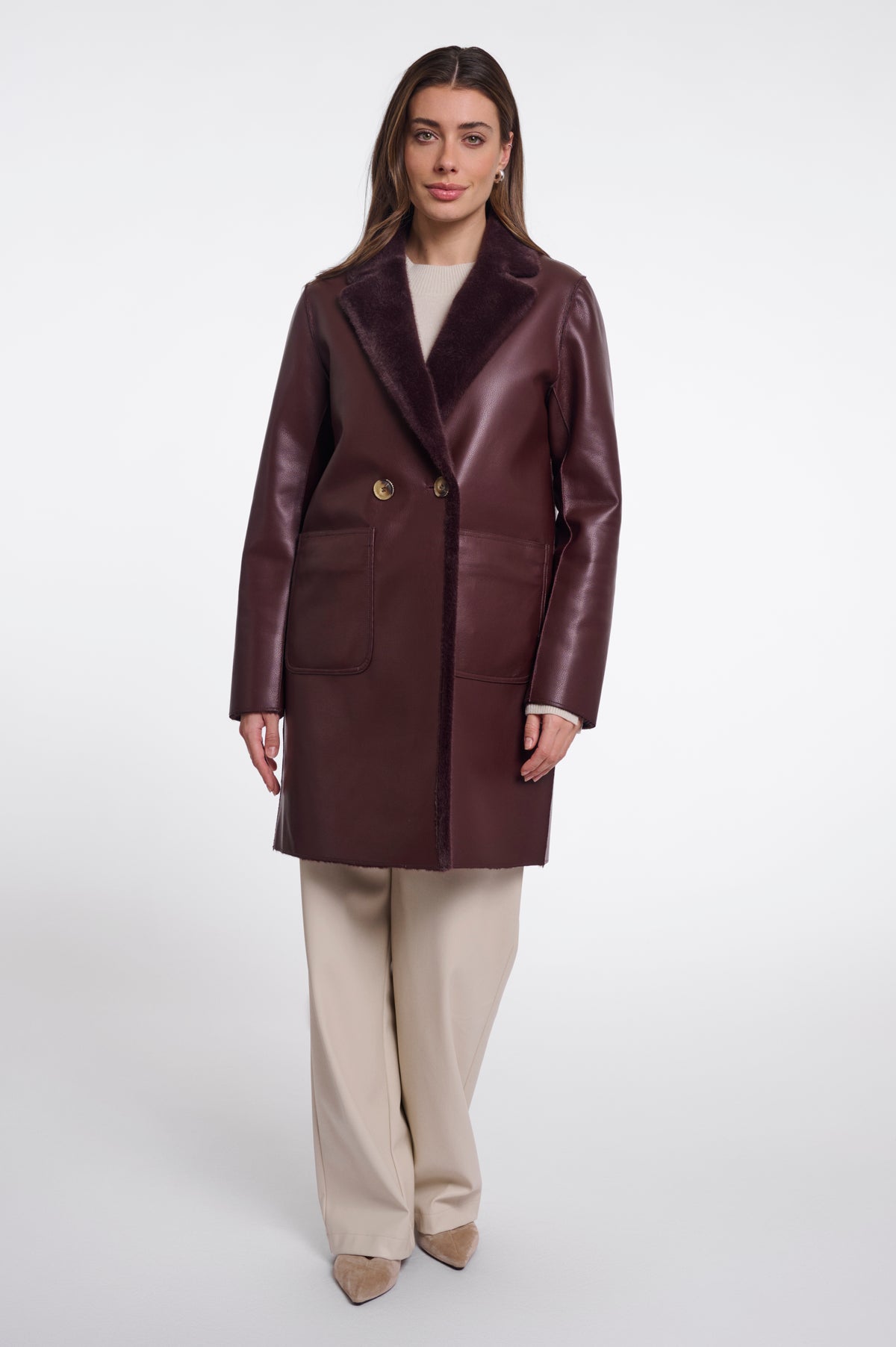 Rino & Pelle  IVON REVERSIBLE DOUBLE BREASTED COAT