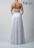 Mascara MC3123111  Boned V neck dress  White
