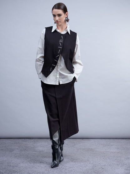 HAAKO Shirt & waistcoat combo H2015 Black