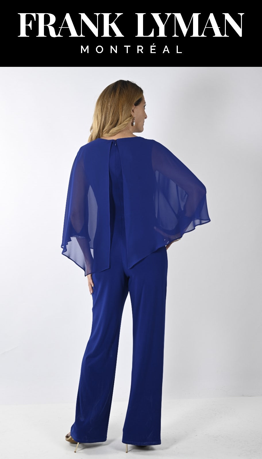 Frank lyman 239197  jersey jumpsuit imperial blue