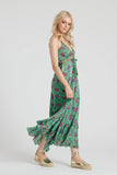 South beach  v neck  strappy dress with frill