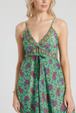 South beach  v neck  strappy dress with frill
