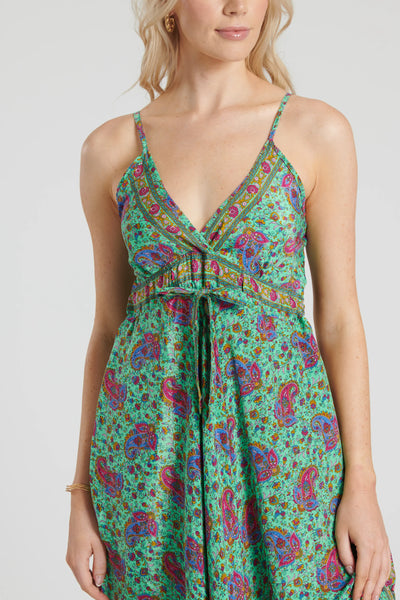South beach  v neck  strappy dress with frill