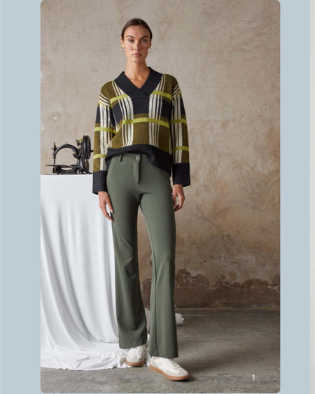 ACCESS FASHION Pin stripe wide leg trousers