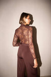 Libby Loves Taylor Jumpsuit - Brown Lace