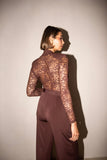 Libby Loves Taylor Jumpsuit - Brown Lace