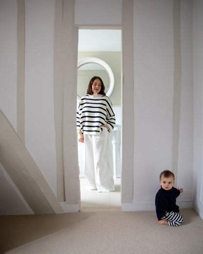 CHALK Vicki jumper stripe navy/ivory