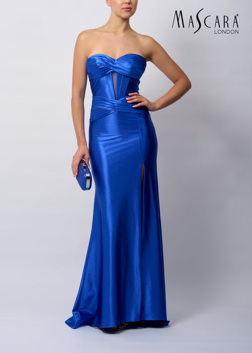 Mascara MC119421  pleated bus dress Royal